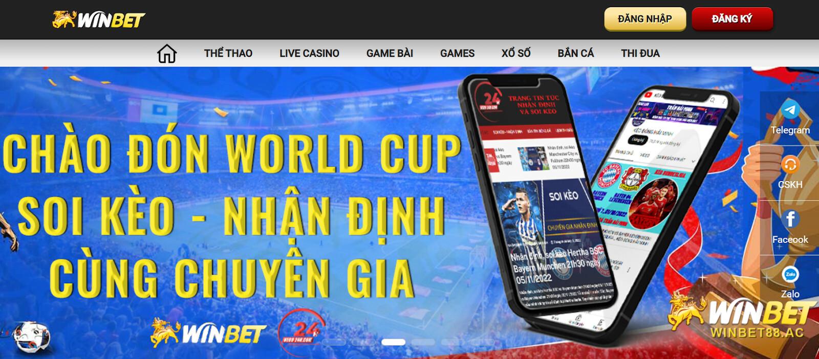 Tìm kiếm link vào Winbet tại Winbet.ac